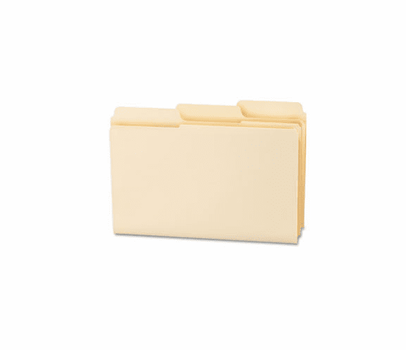SMD15395 SuperTab Guide Height Reinforced Folders, Top Tab, Legal, Manila, 100/Box By SMEAD MANUFACTURING CO.