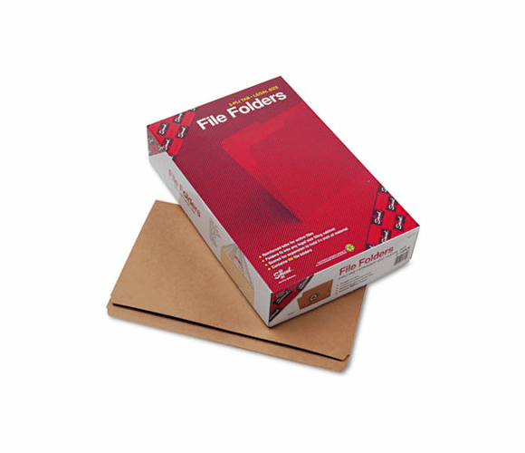 SMD15710 Kraft File Folders, Straight Cut, Reinforced Top Tab, Legal, Kraft, 100/Box By SMEAD MANUFACTURING CO.