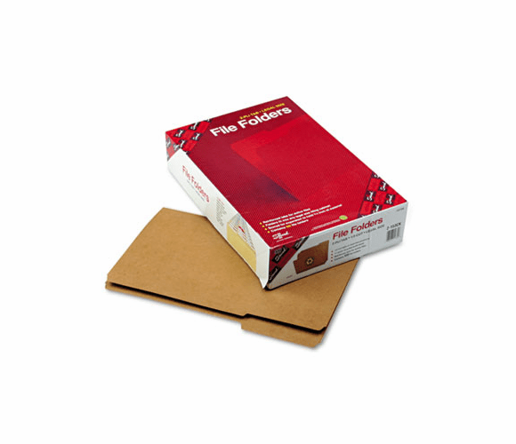 SMD15734 Kraft File Folders, 1/3 Cut, Reinforced Top Tab, Legal, Kraft, 100/Box By SMEAD MANUFACTURING CO.