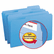 SMD17034 File Folders, 1/3 Cut, Reinforced Top Tab, Legal, Blue, 100/Box By SMEAD MANUFACTURING CO.