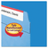 SMD17034 File Folders, 1/3 Cut, Reinforced Top Tab, Legal, Blue, 100/Box By SMEAD MANUFACTURING CO.