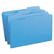 SMD17034 File Folders, 1/3 Cut, Reinforced Top Tab, Legal, Blue, 100/Box By SMEAD MANUFACTURING CO.