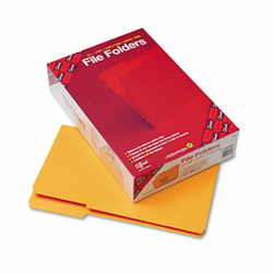 SMD17234 File Folders, 1/3 Cut, Reinforced Top Tab, Legal, Goldenrod, 100/Box By SMEAD MANUFACTURING CO.