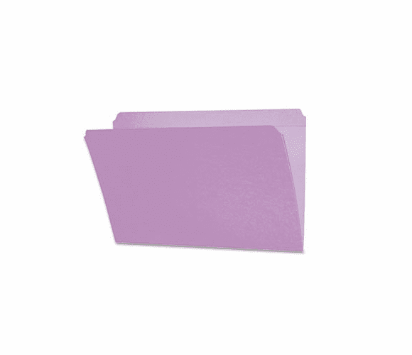 SMD17410 File Folders, Straight Cut, Reinforced Top Tab, Legal, Lavender, 100/Box By SMEAD MANUFACTURING CO.