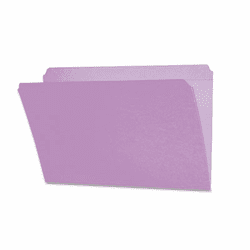 SMD17410 File Folders, Straight Cut, Reinforced Top Tab, Legal, Lavender, 100/Box By SMEAD MANUFACTURING CO.