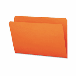 SMD17510 File Folders, Straight Cut, Reinforced Top Tab, Legal, Orange, 100/Box By SMEAD MANUFACTURING CO.