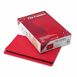 SMD17710 File Folders, Straight Cut, Reinforced Top Tab, Legal, Red, 100/Box By SMEAD MANUFACTURING CO.