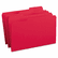 SMD17734 File Folders, 1/3 Cut, Reinforced Top tab, Legal, Red, 100/Box By SMEAD MANUFACTURING CO.