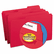 SMD17734 File Folders, 1/3 Cut, Reinforced Top tab, Legal, Red, 100/Box By SMEAD MANUFACTURING CO.