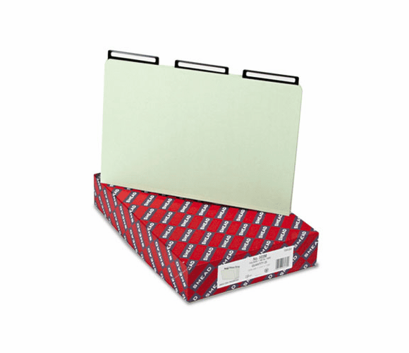 SMD18430 One Inch Expansion Metal Tab Folder, 1/3 Top Tab, Legal, Gray Green, 25/Box By SMEAD MANUFACTURING CO.