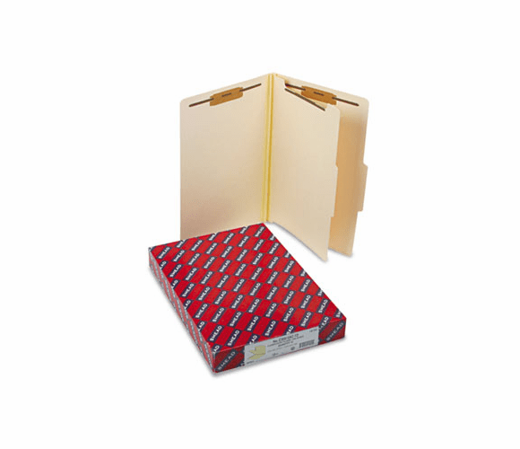 SMD18700 Manila Classification Folders with 2/5 Right Tab, Legal, Four-Section, 10/Box By SMEAD MANUFACTURING CO.