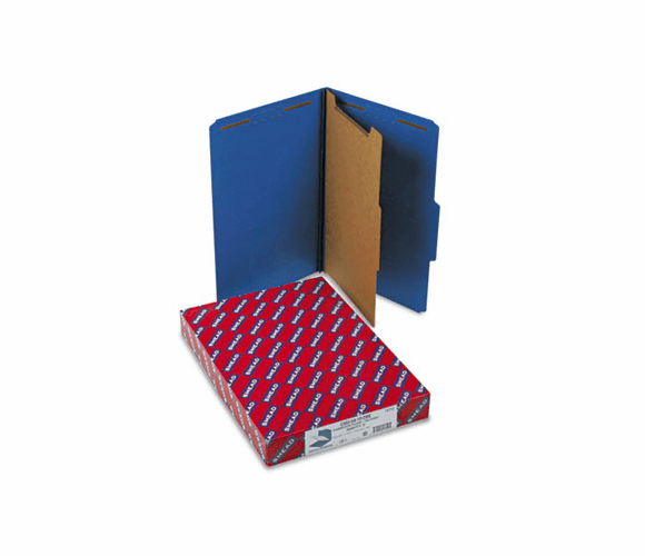SMD18732 Pressboard Classification Folders, Legal, Four-Section, Dark Blue, 10/Box By SMEAD MANUFACTURING CO.