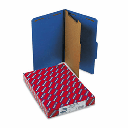 SMD18732 Pressboard Classification Folders, Legal, Four-Section, Dark Blue, 10/Box By SMEAD MANUFACTURING CO.