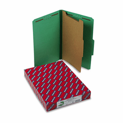 SMD18733 Pressboard Classification Folders, Legal, Four-Section, Green, 10/Box By SMEAD MANUFACTURING CO.