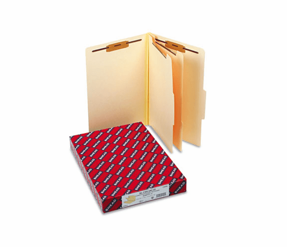 SMD19000 Manila Classification Folders with 2/5 Right Tab, Legal, Six-Section, 10/Box By SMEAD MANUFACTURING CO.