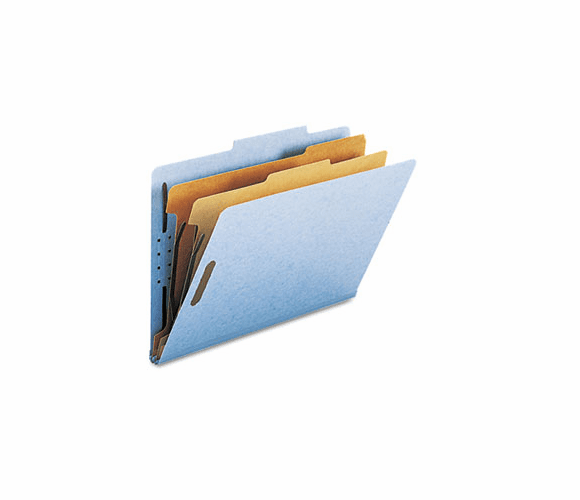 SMD19030 Pressboard Classification Folders, Legal, Six-Section, Blue, 10/Box By SMEAD MANUFACTURING CO.