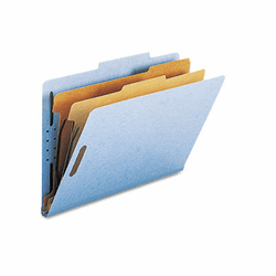 SMD19030 Pressboard Classification Folders, Legal, Six-Section, Blue, 10/Box By SMEAD MANUFACTURING CO.