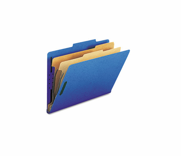 SMD19035 Pressboard Classification Folders, Legal, Six-Section, Dark Blue, 10/Box By SMEAD MANUFACTURING CO.