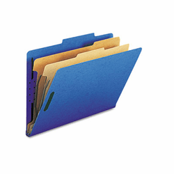 SMD19035 Pressboard Classification Folders, Legal, Six-Section, Dark Blue, 10/Box By SMEAD MANUFACTURING CO.