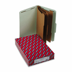 SMD19091 3" Expansion Classification Folders, Legal, Eight-Section, Gray-Green, 10/Box By SMEAD MANUFACTURING CO.