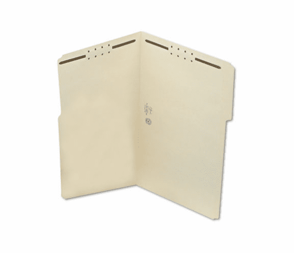 SMD19537 Folder, Two Fasteners, 1/3 Cut Assorted, Top Tab, Legal, Manila 50/Box By SMEAD MANUFACTURING CO.