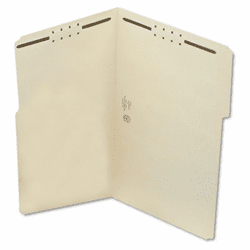 SMD19537 Folder, Two Fasteners, 1/3 Cut Assorted, Top Tab, Legal, Manila 50/Box By SMEAD MANUFACTURING CO.
