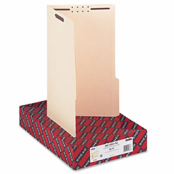 SMD19538 Folder, Two Fasteners, 1/3 Cut Third Position, Top Tab, Legsl, Manila, 50/Box By SMEAD MANUFACTURING CO.