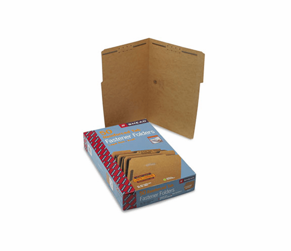 SMD19837 11 Point Kraft Folders, Two Fasteners, 1/3 Cut Top Tab, Legal, Brown, 50/Box By SMEAD MANUFACTURING CO.