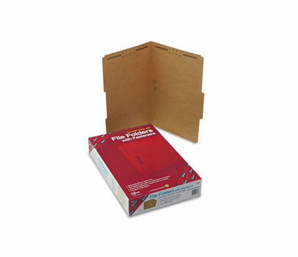 SMD19880 11 Point Kraft Folders, Two Fasteners, 2/5 Cut Rt, Top Tab, Legal, Brown, 50/Box By SMEAD MANUFACTURING CO.