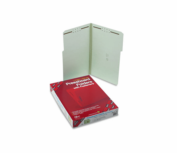 SMD19931 One Inch Expansion Fastener Folder, 1/3 Top Tab, Legal, Gray Green, 25/Box By SMEAD MANUFACTURING CO.