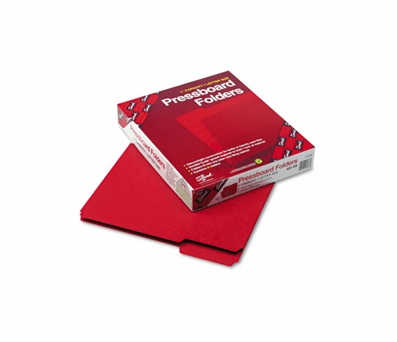 SMD21538 Recycled Folders, One Inch Expansion, 1/3 Top Tab, Letter, Bright Red, 25/Box By SMEAD MANUFACTURING CO.