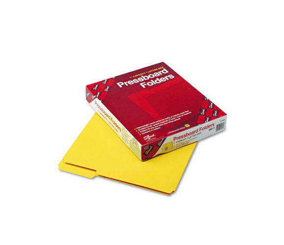SMD21562 Recycled Folders, One Inch Expansion, 1/3 Top Tab, Letter, Yellow, 25/Box By SMEAD MANUFACTURING CO.