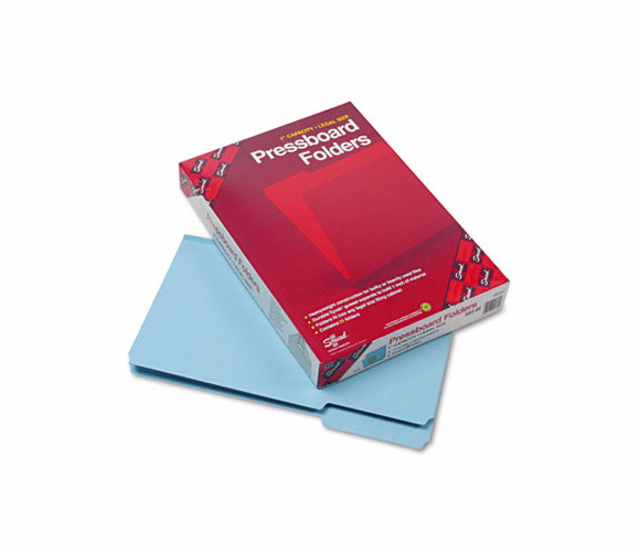 SMD22530 Recycled Folders, One Inch Expansion, 1/3 Cut Top Tab, Legal, Blue, 25/Box By SMEAD MANUFACTURING CO.