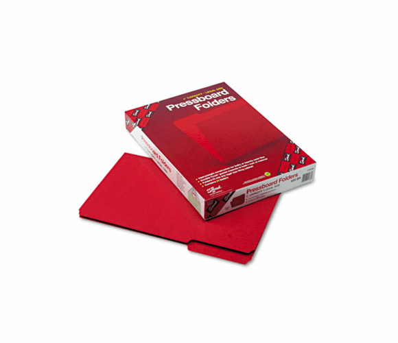 SMD22538 Recycled Folder, One Inch Expansion, 1/3 Top Tab, Legal, Bright Red, 25/Box By SMEAD MANUFACTURING CO.