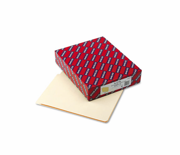 SMD24100 Shelf Folders, Straight Cut, Single-Ply End Tab, Letter, Manila, 100/Box By SMEAD MANUFACTURING CO.