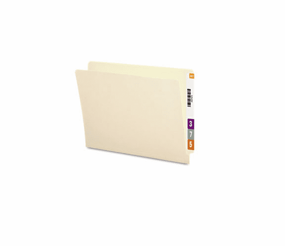 SMD24110 Straight Cut End Tab Folders, 9 1/2 Inch Front, Letter, Manila, 100/Box By SMEAD MANUFACTURING CO.