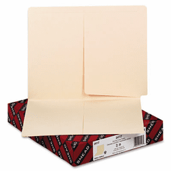 SMD24117 Folders, Front/Back Interior Pockets, Straight End Tab, Letter, Manila, 25/Box By SMEAD MANUFACTURING CO.