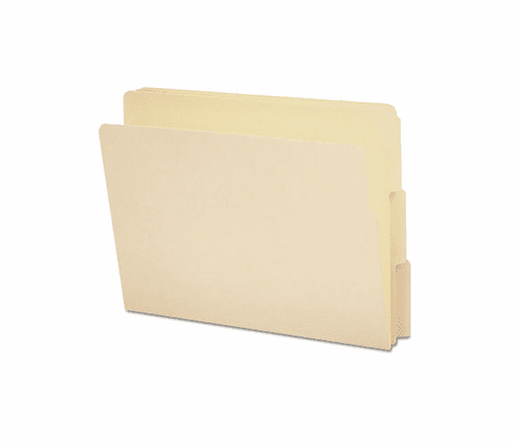 SMD24130 End Tab File Folder, 1/3 Tab, Assorted, Letter, Manila, 100/Box By SMEAD MANUFACTURING CO.
