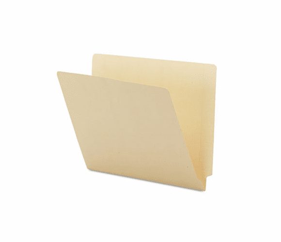 SMD24160 100% Recycled End Tab Folders, Reinforced Tab, Letter Size, Manila, 100/Box By SMEAD MANUFACTURING CO.