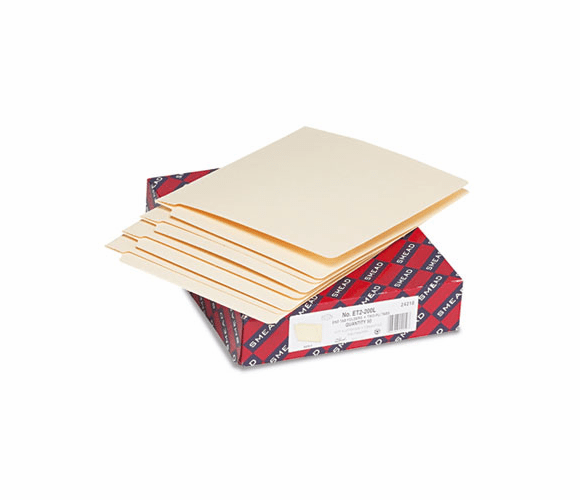 SMD24210 Heavyweight Folders, Straight Two-Ply End Tab, Letter, Manila, 50/Box By SMEAD MANUFACTURING CO.