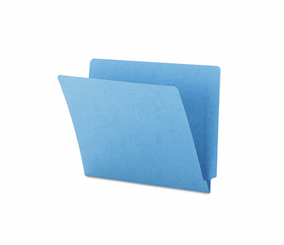 SMD25010 Colored File Folders, Straight Cut, Reinforced End Tab, Letter, Blue, 100/Box By SMEAD MANUFACTURING CO.
