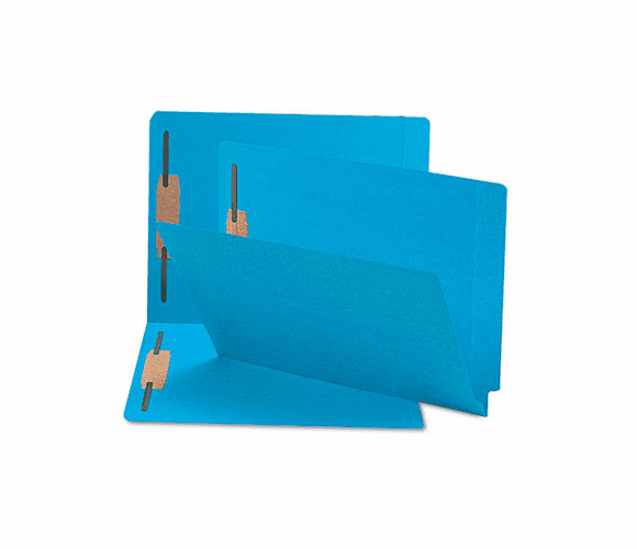 SMD25040 Two-Inch Capacity Fastener Folders, Straight Tab, Letter, Blue, 50/Box By SMEAD MANUFACTURING CO.