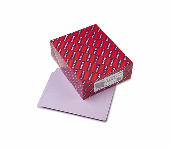 SMD25410 Colored File Folders, Straight Cut Reinforced End Tab, Letter, Lavender, 100/Box By SMEAD MANUFACTURING CO.