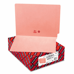 SMD25610 Colored File Folders, Straight Cut, Reinforced End Tab, Letter, Pink, 100/Box By SMEAD MANUFACTURING CO.