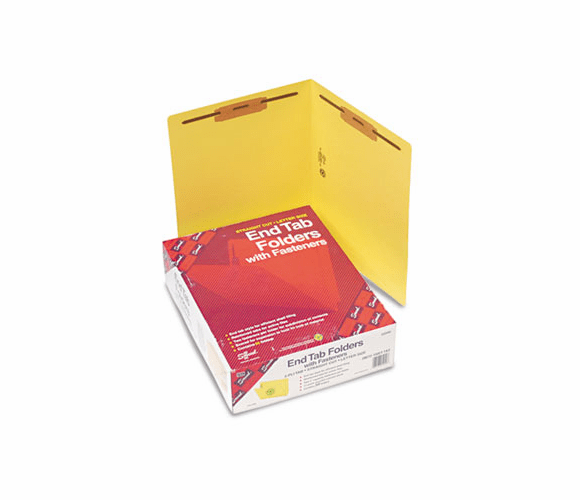 SMD25940 Two-Inch Capacity Fastener Folders, Straight Tab, Letter, Yellow, 50/Box By SMEAD MANUFACTURING CO.