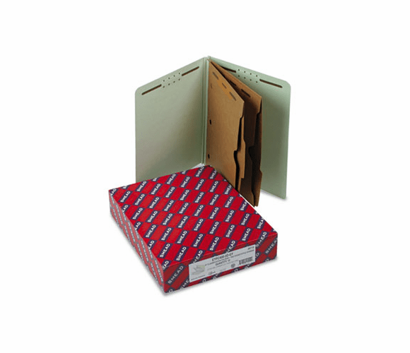 SMD26710 Pressboard End Tab Classification Folder, Pockets, Letter, Six-Section, 10/Box By SMEAD MANUFACTURING CO.