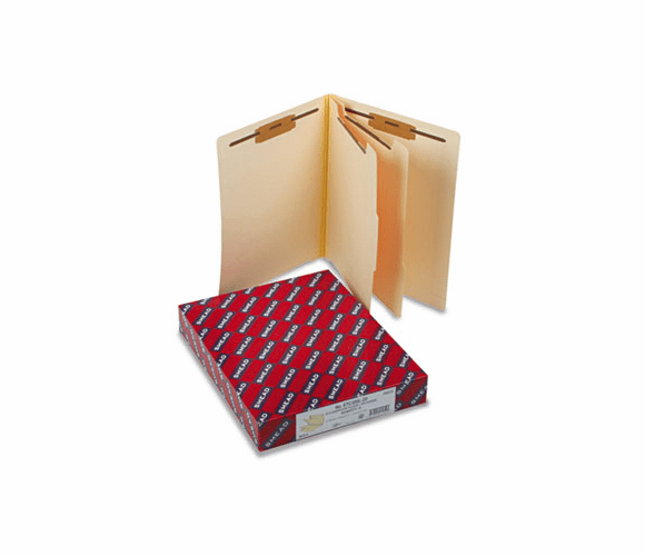SMD26835 Manila End Tab Classification Folders, Letter, Six-Section, 10/Box By SMEAD MANUFACTURING CO.