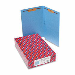 SMD28040 Two-Inch Capacity Fastener Folders, Straight Tab, Legal, Blue, 50/Box By SMEAD MANUFACTURING CO.
