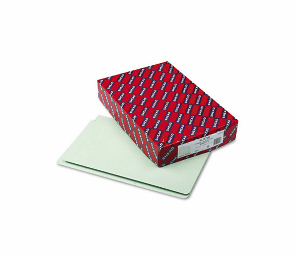 SMD29210 Heavy Duty Folders, End Tab, Two Inch Expansion, Legal, Gray Green, 25/Box By SMEAD MANUFACTURING CO.