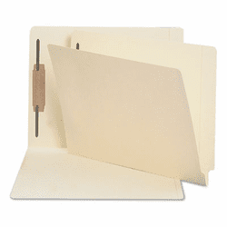 SMD34113 Antimicrobial One-Fastener End Tab Folder, Letter, 11 Point Manila, 50/Box By SMEAD MANUFACTURING CO.